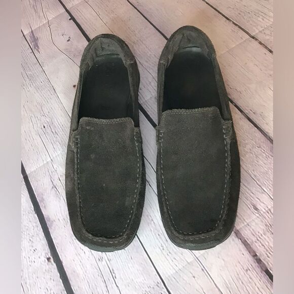 GEOX Shoes Men's Respira Casual Loafers Chocolate Brown Suede Slip On Size 9 - Picture 1 of 9